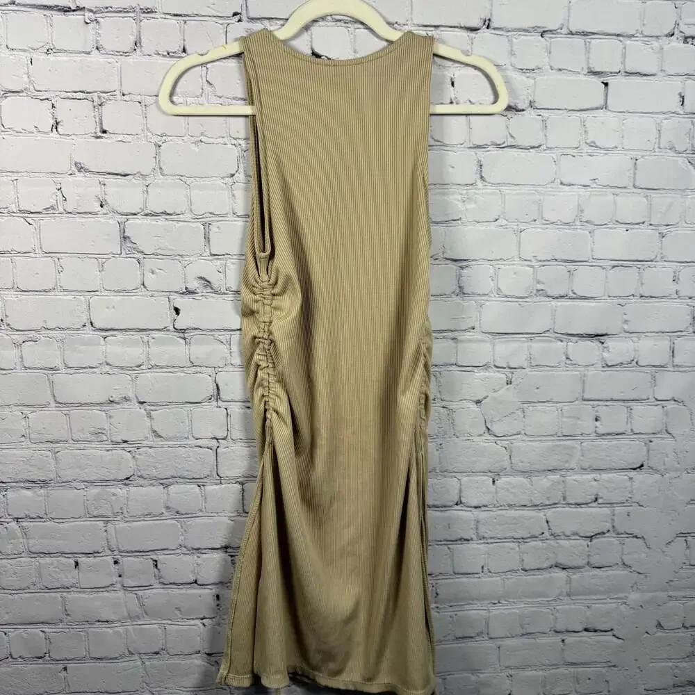 Zara Ribbed Y2K Midi Dress Size Small - Picture 4 of 5